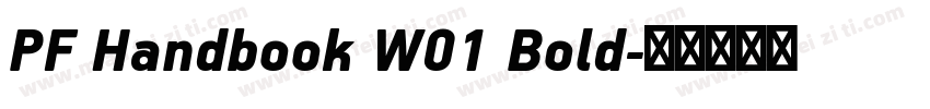 PF Handbook W01 Bold字体转换